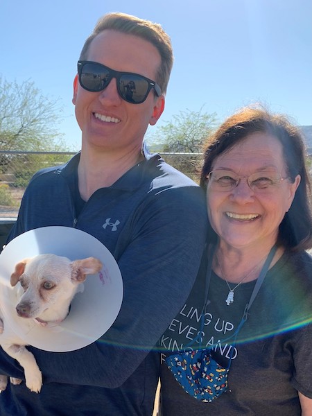 jeff carol with puppy